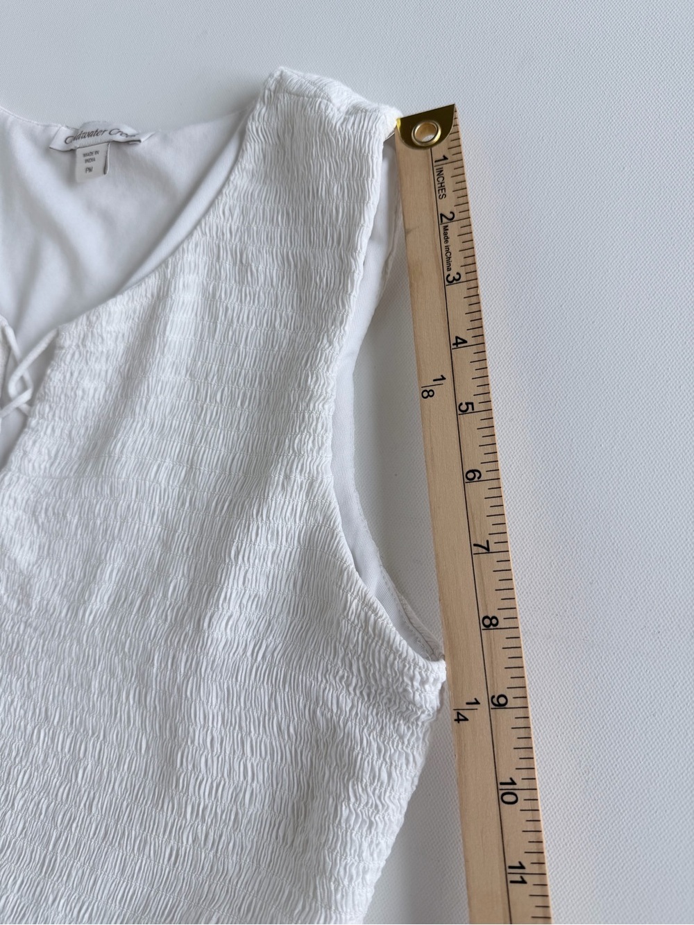 Coldwater Creek White Cotton Linen Lace Tiered Maxi Dress Petite Medium PM - Picture 12 of 16